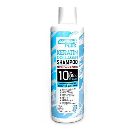 Softto Plus Tüm Saçlar İçin Dökülme Karşıtı Tuzsuz Şampuan 400 ml