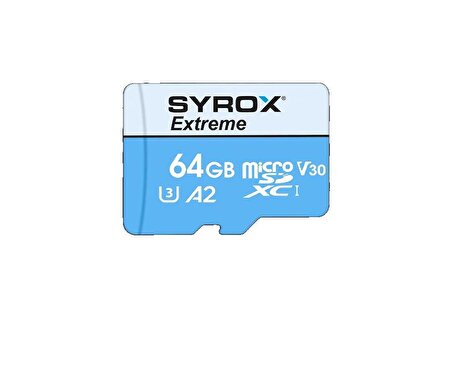 Syrox 64 GB MicroSDHC Class 10 UHS-I Hafıza Kartı + Adaptör