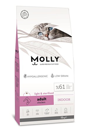 Molly Tavuklu Kısırlaştırılmış Kedi Maması 15 Kg