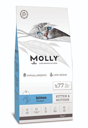 Molly Kitten & Mother Tavuklu Yavru Kedi Maması 2 kg