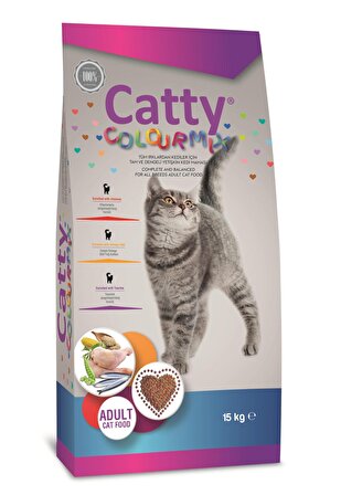 Catty Colour Mix Yetişkin Kedi Maması 15 Kg