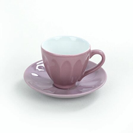 Keramika Soft Rainbow Badem Çay Fincan Takımı 12 Parça 6 Kişilik