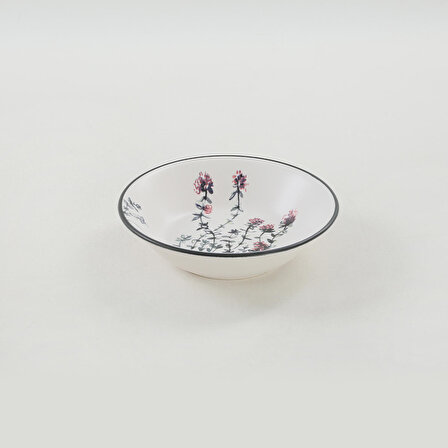 Keramika Çiçek Bahçesi Yemek Tabağı 18 cm 6 Adet