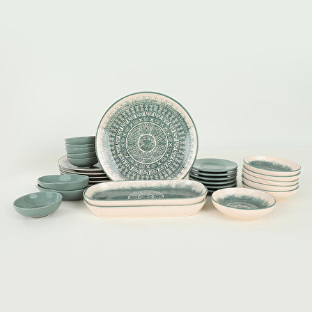 Keramika Maya Kahvaltı Takımı 28 Parça 6 Kişilik 20788-90