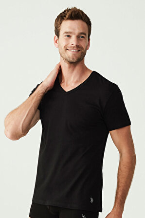 U.S. Polo Assn. Erkek Siyah 2 Li T-Shirt