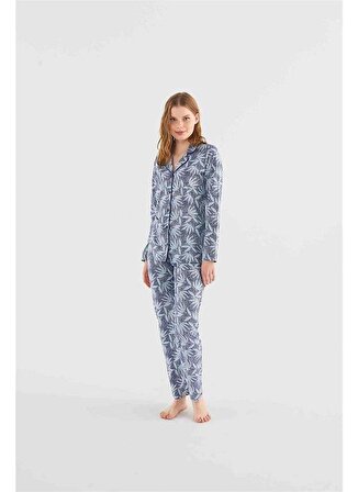 MOD 3803 BAYAN Boydan Patlı Pijama Takım