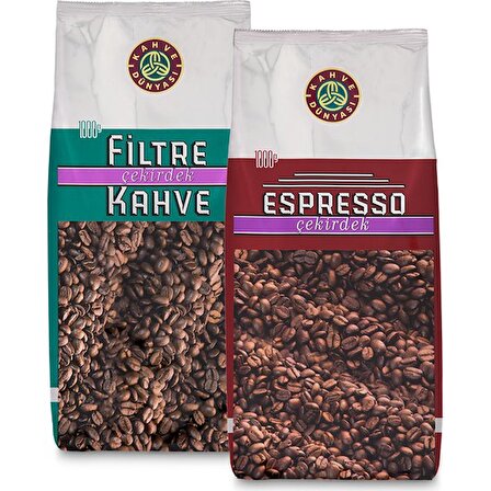 Kahve Dünyası Çekirdek Filtre Kahve 1 kg ve Espresso 1 kg