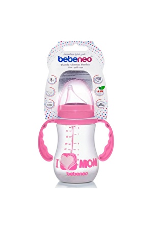 Kulplu Damla Akıtmaz Bardak 250 ml Pembe