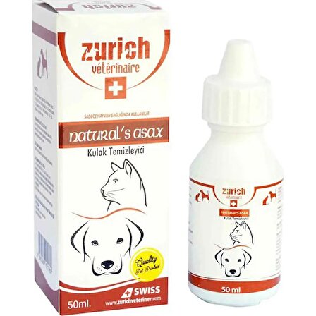 Zurich Kediler için Kulak Temizleme Solüsyonu 50 ML