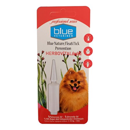 Blue Veteriner Herbiovital Bitkisel Köpek Ense Damlası 2 ml ( 1-10 kg )