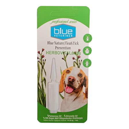 Blue Veteriner Herbiovital Bitkisel Köpek Ense Damlası 4 ml ( 10-20 kg )