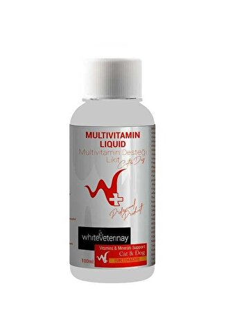 WhiteVeterinay Multivitamin Liquid Cat&Dog 100 ML ( Kedi ve Köpekler için Multivitamin Desteği )