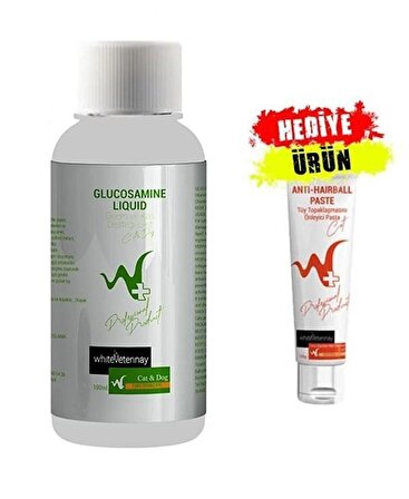 WhiteVeterinay Glucosamine Liquid Cat&Dog 100 ML + 30 Gr Malt Hediyeli !