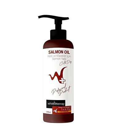 WhiteVeterinay Salmon Oil Cat&Dog 200 ML ( Omega 3 Ve 6 Içerikli Somon Yağı )