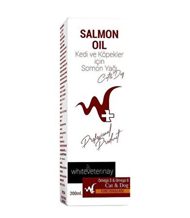 WhiteVeterinay Salmon Oil Cat&Dog 200 ML ( Omega 3 Ve 6 Içerikli Somon Yağı )
