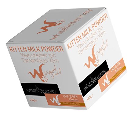 WhiteVeterinay Kitten Milk Powder Yavru Kedi Süt Tozu 150 Gr