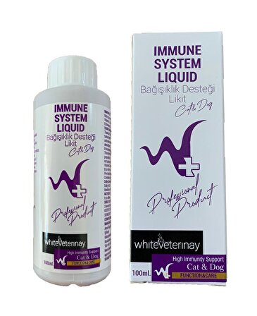 WhiteVeterinay Immune System Liquid Cat&Dog 100 ML ( Kedi ve Köpekler için Bağışıklık Desteği )