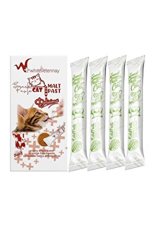 WhiteVeterinay Cat Cream Beef Snack Paste 4x15 Gr ( Kediler için Biftekli Sıvı Ödül Maması )