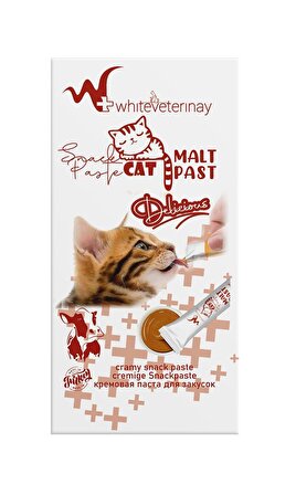 WhiteVeterinay Cat Cream Beef Snack Paste 4x15 Gr ( Kediler için Biftekli Sıvı Ödül Maması )