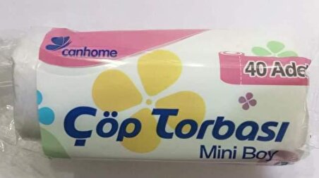 canhome mini boy 40x50 şefaf çöp poşeti