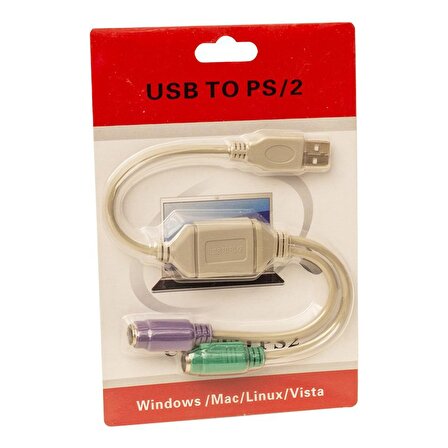 POWERMASTER PM-2505 USB TO PS2 KLAVYE/MOUSE ÇEVİRİCİ