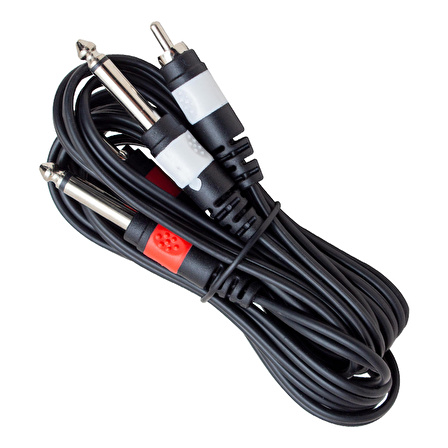 POWERMASTER PM-4285 2 RCA + 2  MONO GİTAR JACK 3 METRE ARA KABLO