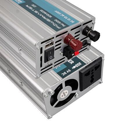 Powermaster 12 Volt 1000 Watt Lcd Şarjlı UPS İnvertör İnverter 