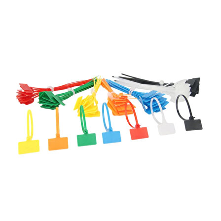 Sunup Renkli Hat Kablo Bağı 700 Adet 7 Renk Her pakette 100 Adet Var