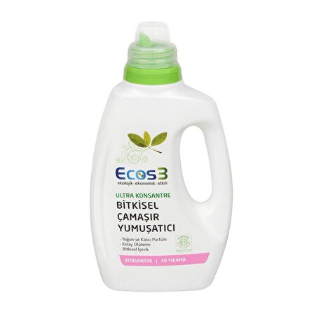 Ecos3 Organik Anti-Alerjik Beyazlar ve Renkliler İçin Konsantre Yumuşatıcı 750 ml 30 Yıkama