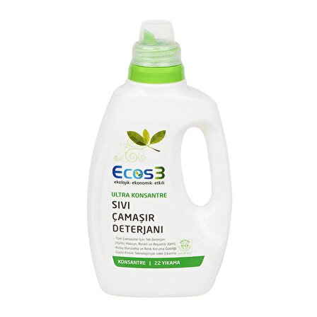 Ecos3 Renk Koruma & Leke Karşıtı Renkliler için Sıvı Deterjan 22 Yıkama 750 ml