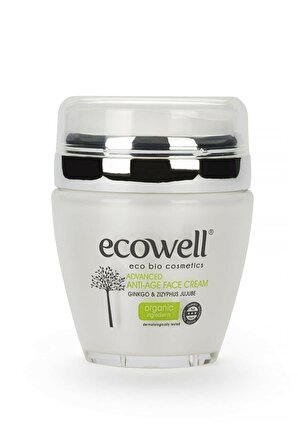 Diamond Serisi Organik Ginkolu Yaşlanma Karşıtı Yüz Bakım Kremi (50 ml) - Ecowell