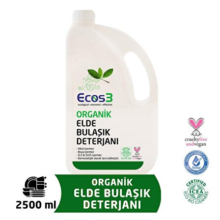Organik Elde Bulaşık Deterjanı (2500 ml) - Ecos3