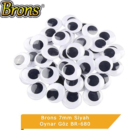 Brons Oynar Göz 7mm Siyah ( BR-680 )