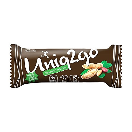 Uniq2go Choconut Yer Fıstıklı Mini Bar 25 Gr 16 Adet - YER FISTIĞI / KAHVE