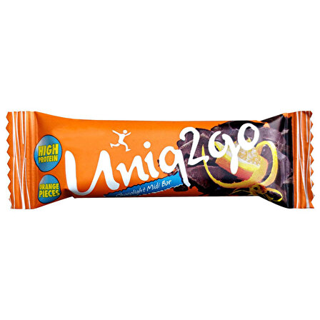 Uniq2go Chocolight Portakal Parçacıklı Protein Midi Bar 40 Gr - PORTAKAL