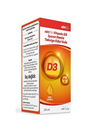 NBT Life Vitamin D3 Damla 20 ml