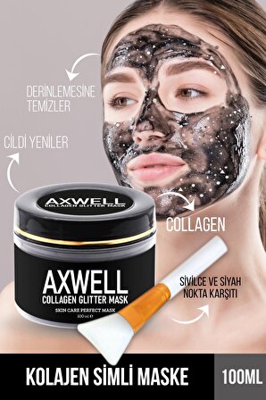 Axwell  Arındırıcı  Simli Collagen Maskesi Sivilce - Siyah Nokta 100 ML