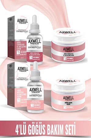 Axwell Premium 4'lü Göğüs Bakım Seti (Göğüs Sıkılaştırıcı ve Toparlayıcı& Büyütücü ve Dikleştirici)