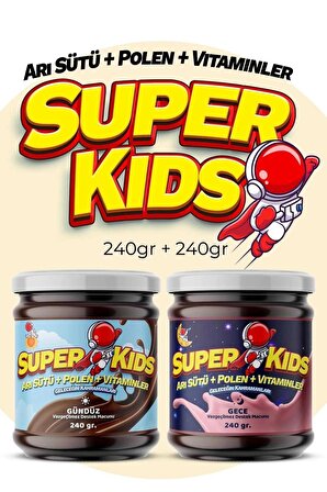 Superkids Çocuklar İçin Gündüz ve Gece Destek Macunu Seti 240 + 240 gr