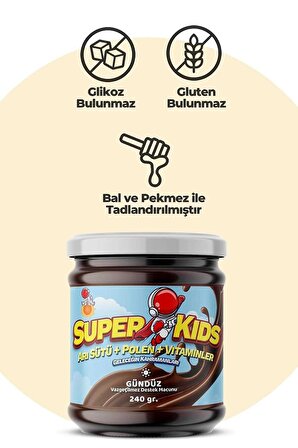 Superkids Çocuklar İçin Gündüz Destek Macunu Çikolata Aromalı 240 gr