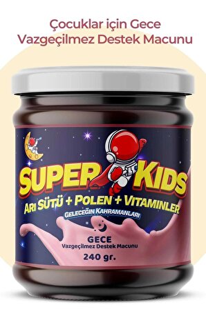 Superkids Çocuklar İçin Gece Destek Macunu Çilek Aromalı 240 gr