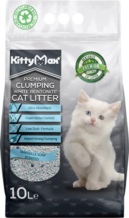KittyMax Marsilya Sabun Kokulu Kalın Taneli Kedi Kumu 10 lt