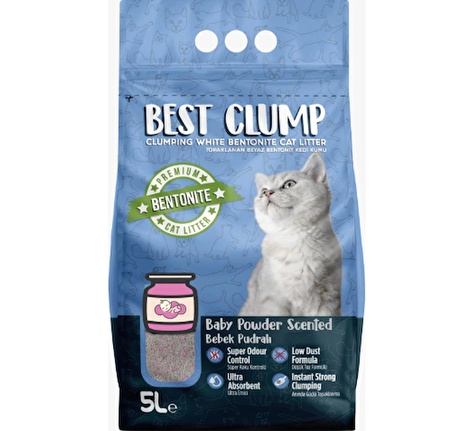 Best Clump Bebek Pudra Kokulu Kedi Kumu 5 Lt