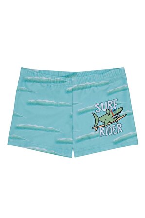 SlipStop Surf Rider Trunk Mavi Çocuk Mayo