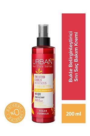 Urban Care Twisted Curls Hibiscus & Shea Butter Sıvı Saç Bakım Kremi 200 Ml