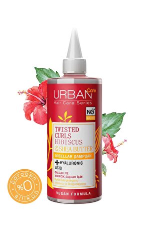 Urban Care Hibiscus&shea Butter Kıvırcık Ve Dalgalı Saçlara Özel Miselar Şampuan-sülfatsız-340 Ml