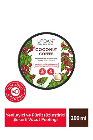 Urban Care Coconut Coffee Yenileyici ve Cilt Pürüzsüzleştirici Vücut Peeling 200ml