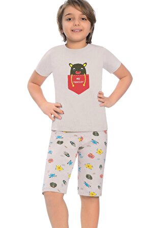 Little Frog Kapri Erkek Çocuk Pijama Takımı Benim Canavarım