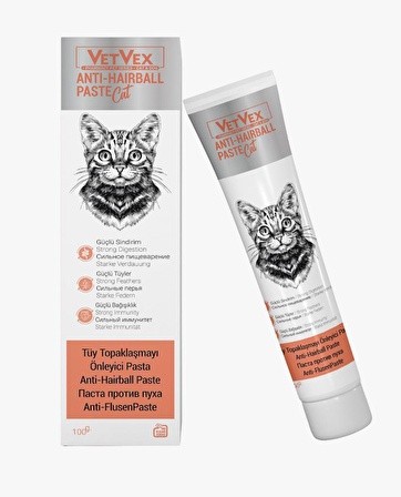 VETVEX KEDİLER İÇİN ANTI-HAIRBALL PASTA -KEDİ TÜY TOPAKLAMAYI ÖNLEYİCİ 100 GR