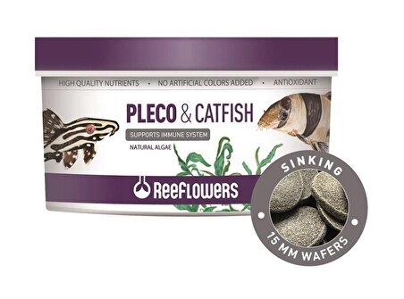 Reeflowers Pleco-Catfish Çöpçü Vatoz Kedi Balık Yemi Hap Form 15mm 250ml 130gr
